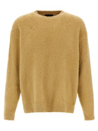 Roberto Collina Shearling Cotton Sweater Beige