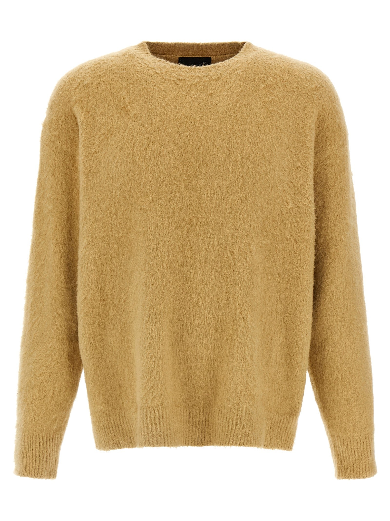 Roberto Collina Shearling Cotton Sweater Beige