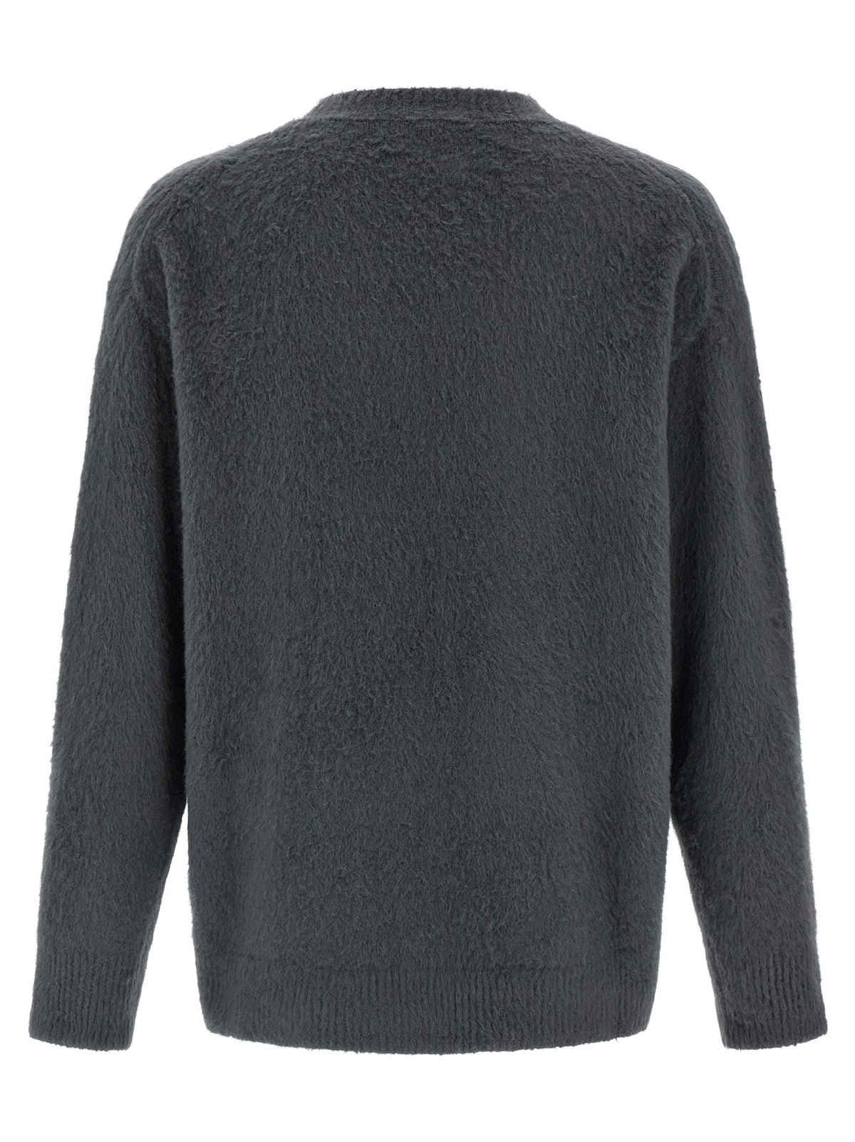 Roberto Collina Shearling Cotton Sweater Grey, view 2