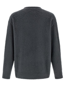 Roberto Collina Shearling Cotton Sweater Grey, view 2
