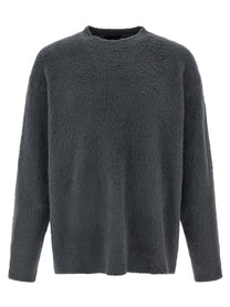 Roberto Collina Shearling Cotton Sweater Grey