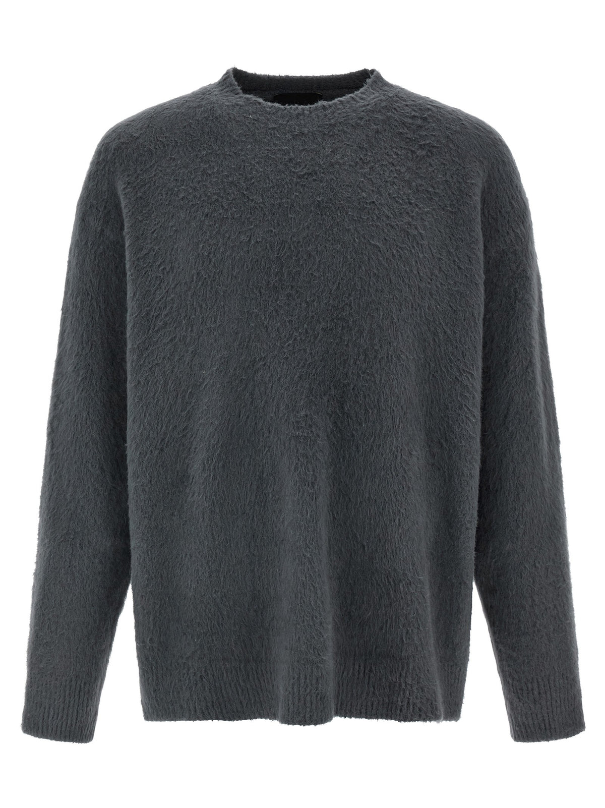 Roberto Collina Shearling Cotton Sweater Grey
