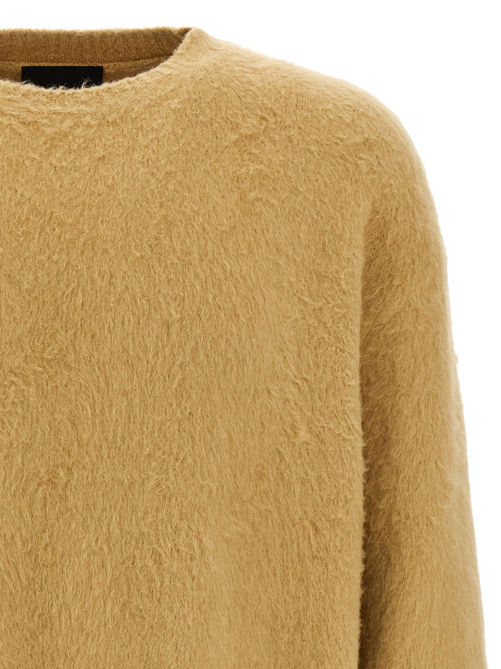 Roberto Collina Shearling Cotton Sweater Beige