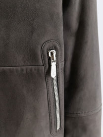 Brunello Cucinelli Men's Shearling Jacket White