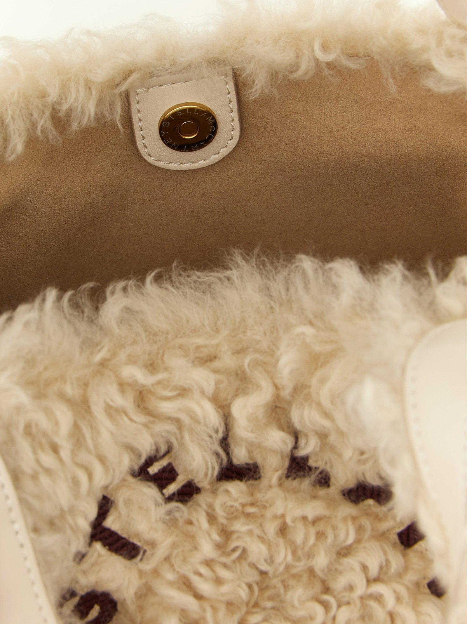 Stella McCartney Shearling Shopping Bag Beige