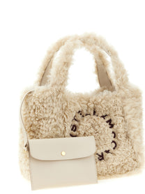 Stella McCartney Shearling Shopping Bag Beige