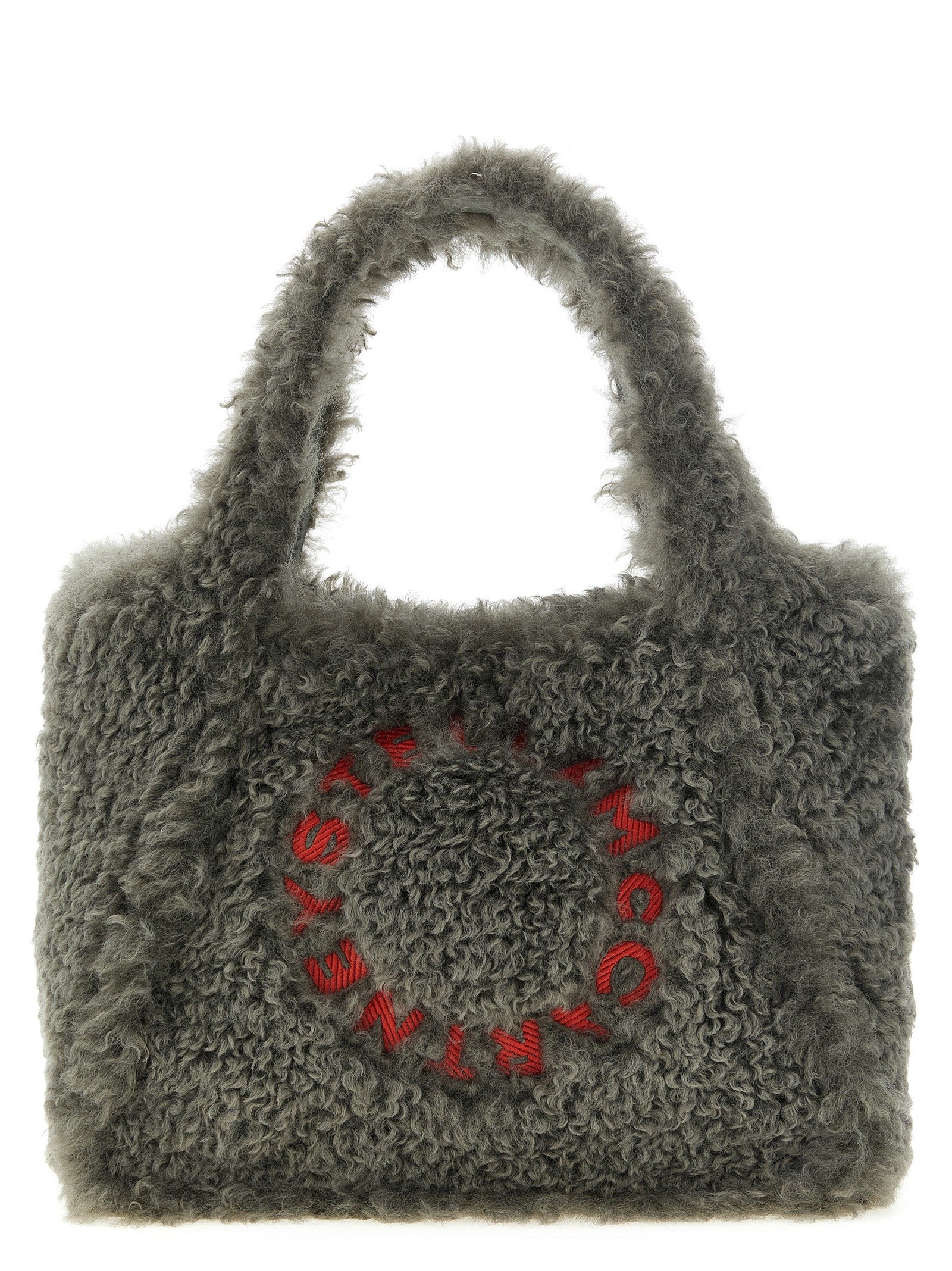 Stella McCartney Shearling Shopping Bag Grey