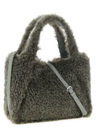 Stella McCartney Shearling Shopping Bag Grey, view 2