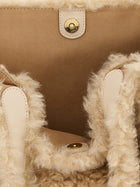 Stella McCartney Shearling Shopping Bag Beige, view 4