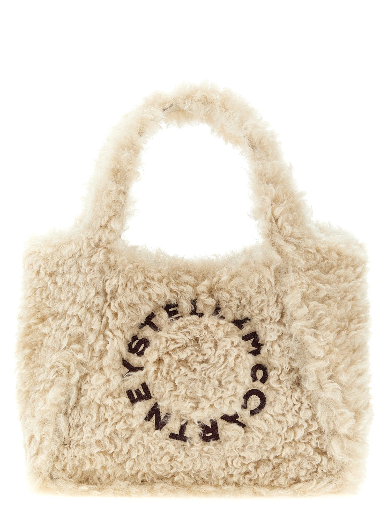 Stella McCartney Shearling Shopping Bag Beige