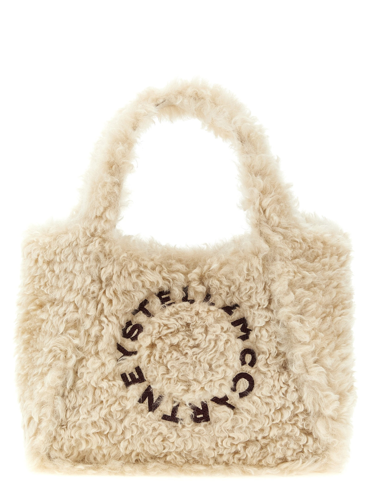 Stella McCartney Shearling Shopping Bag Beige