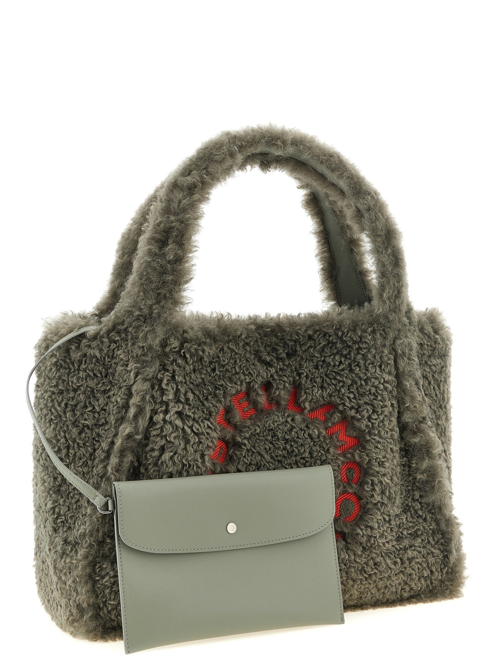 Stella McCartney Shearling Shopping Bag Grey
