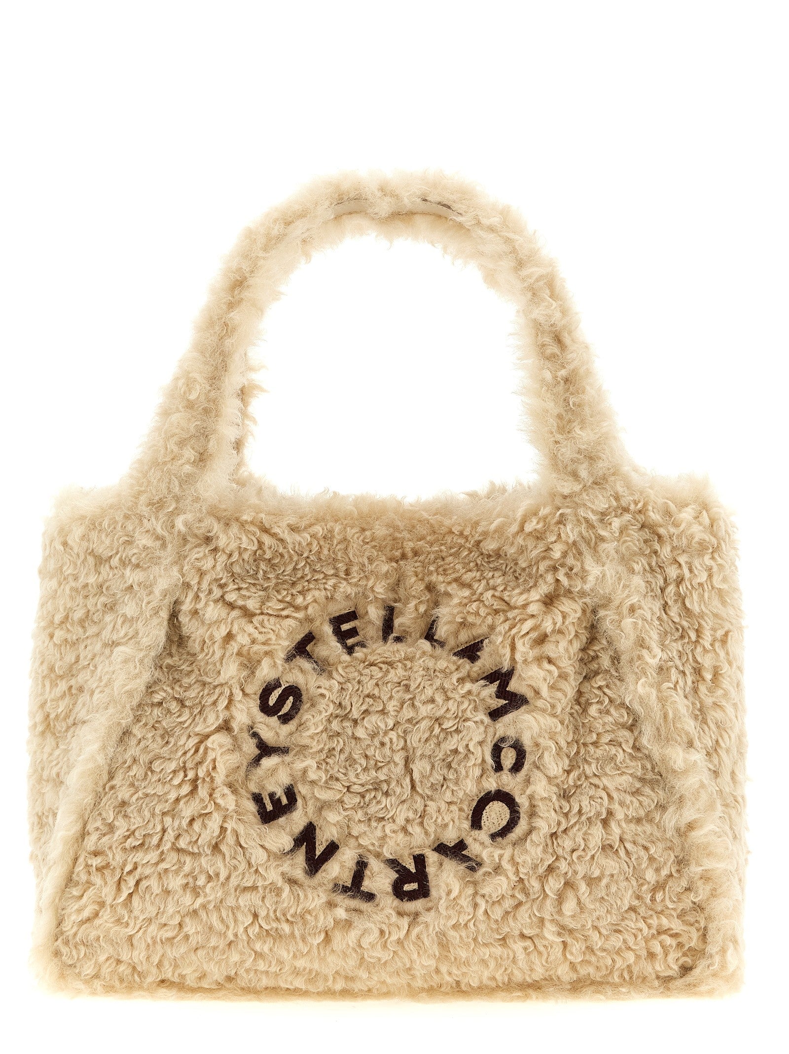 Stella McCartney Shearling Shopping Bag Beige