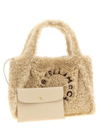 Stella McCartney Shearling Shopping Bag Beige, view 3