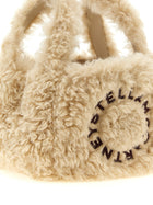 Stella McCartney Shearling Shoulder Bag Beige, view 3