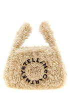 Stella McCartney Shearling Shoulder Bag Beige