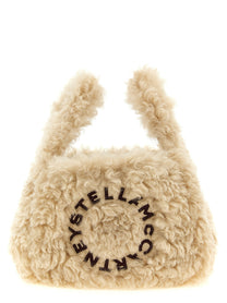 Stella McCartney Shearling Shoulder Bag Beige