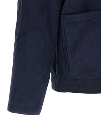 Giorgio Brato Shearling Neck Overshirt Blue