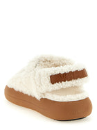 Moon Boot Shearling Sandals White, view 3