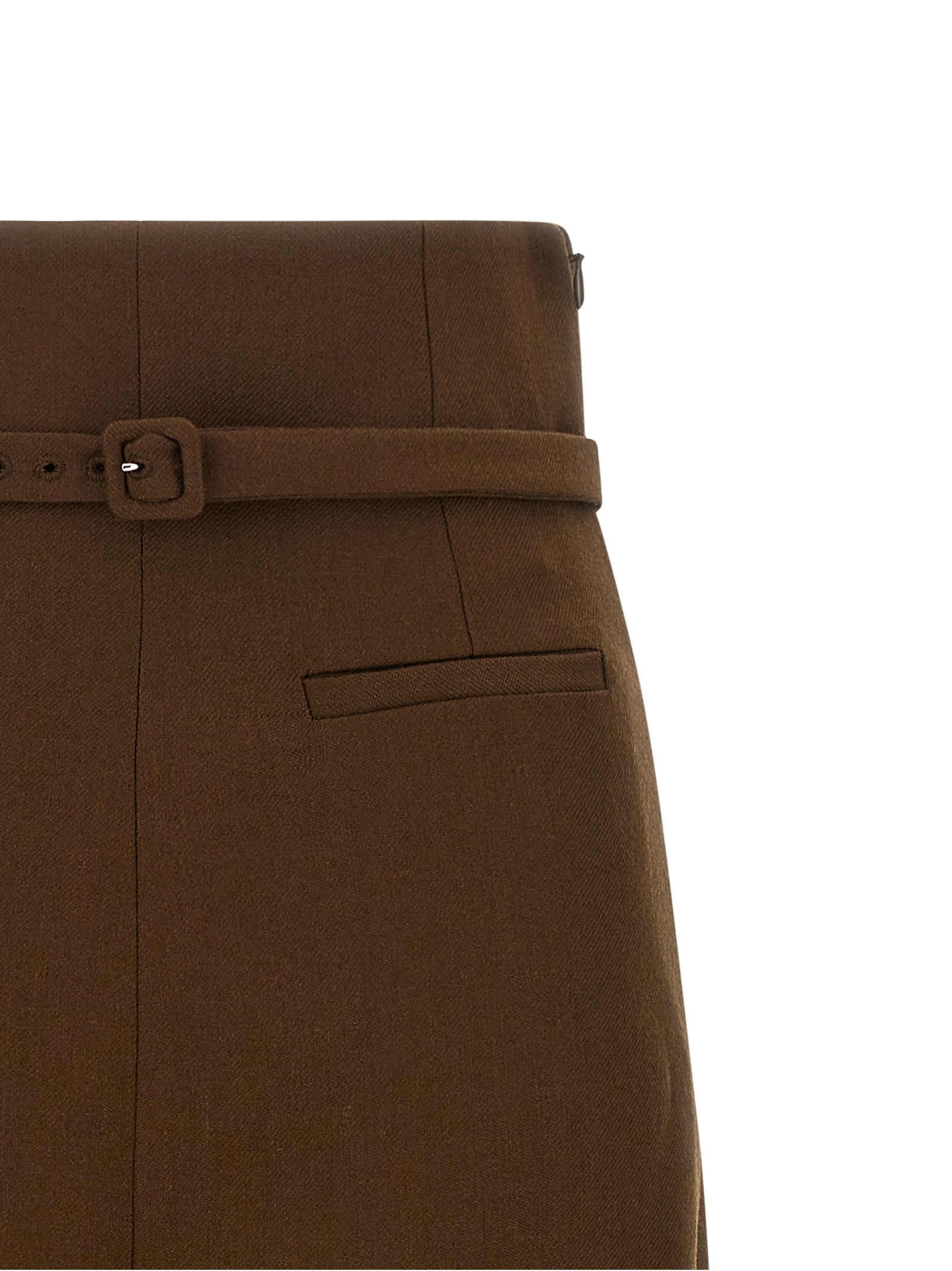 Ami Paris Sheath Skirt Brown