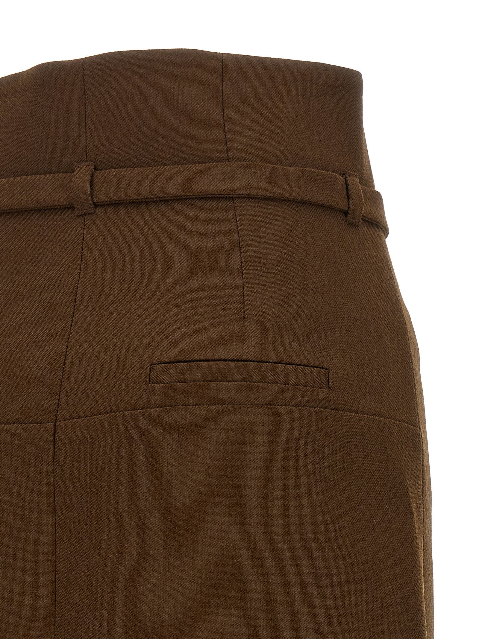 Ami Paris Sheath Skirt Brown
