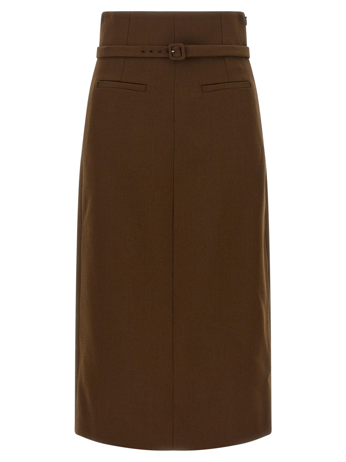 Ami Paris Sheath Skirt Brown