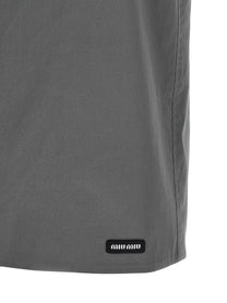 Miu Miu Sheath Skirt Grey