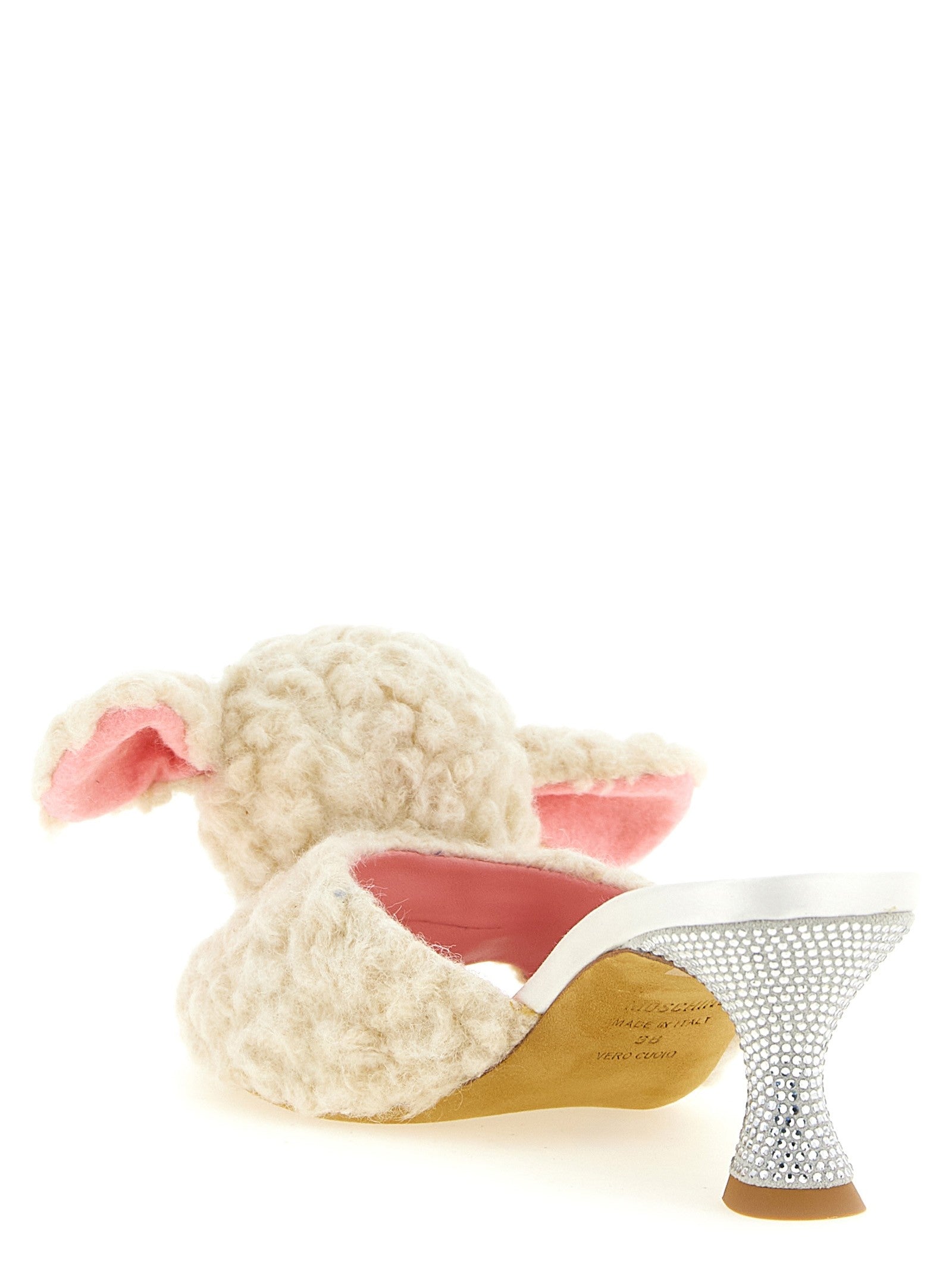 Moschino Sheep Mules White