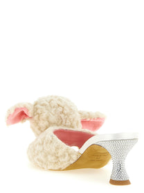 Moschino Sheep Mules White