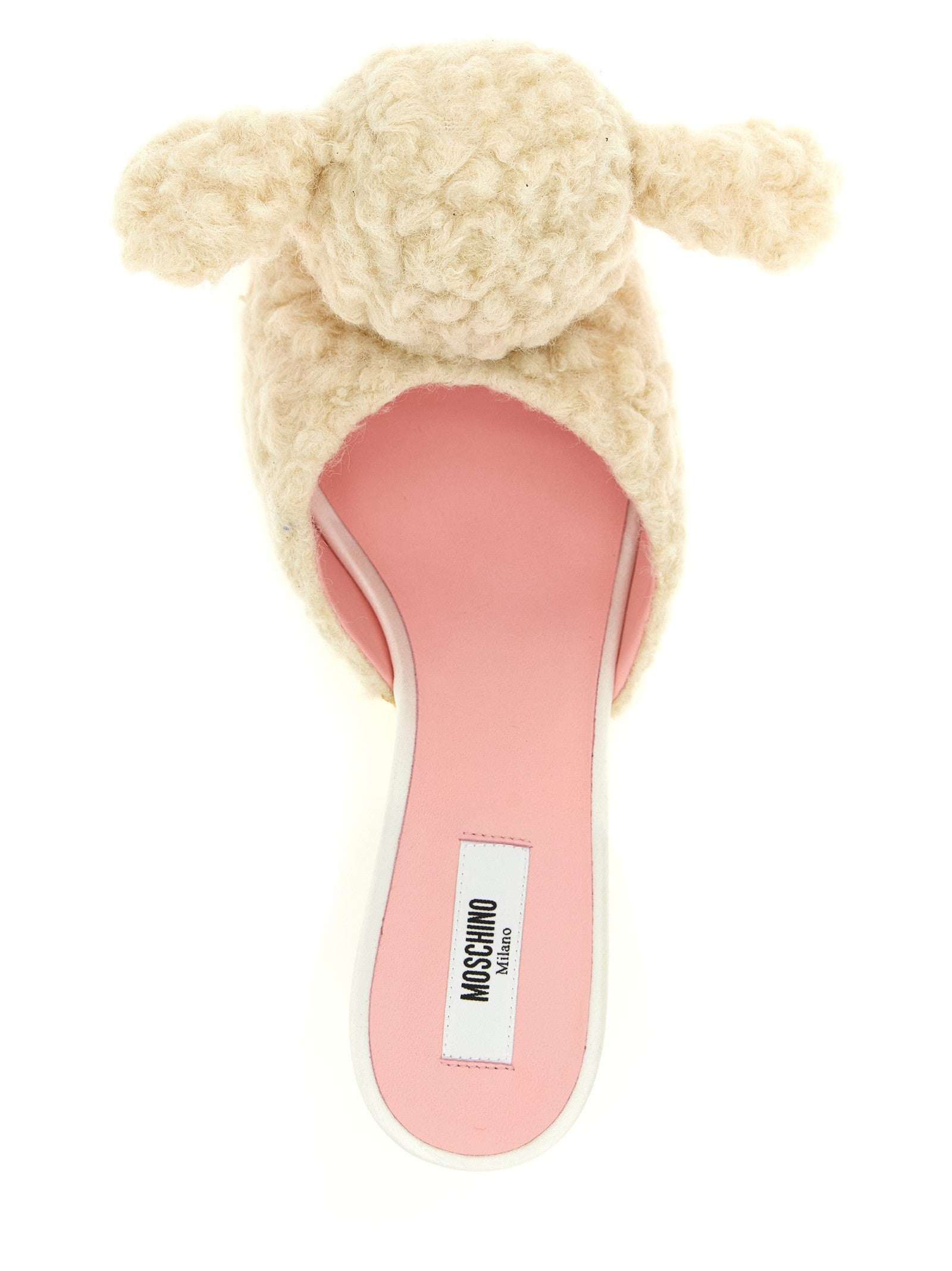 Moschino Sheep Mules White