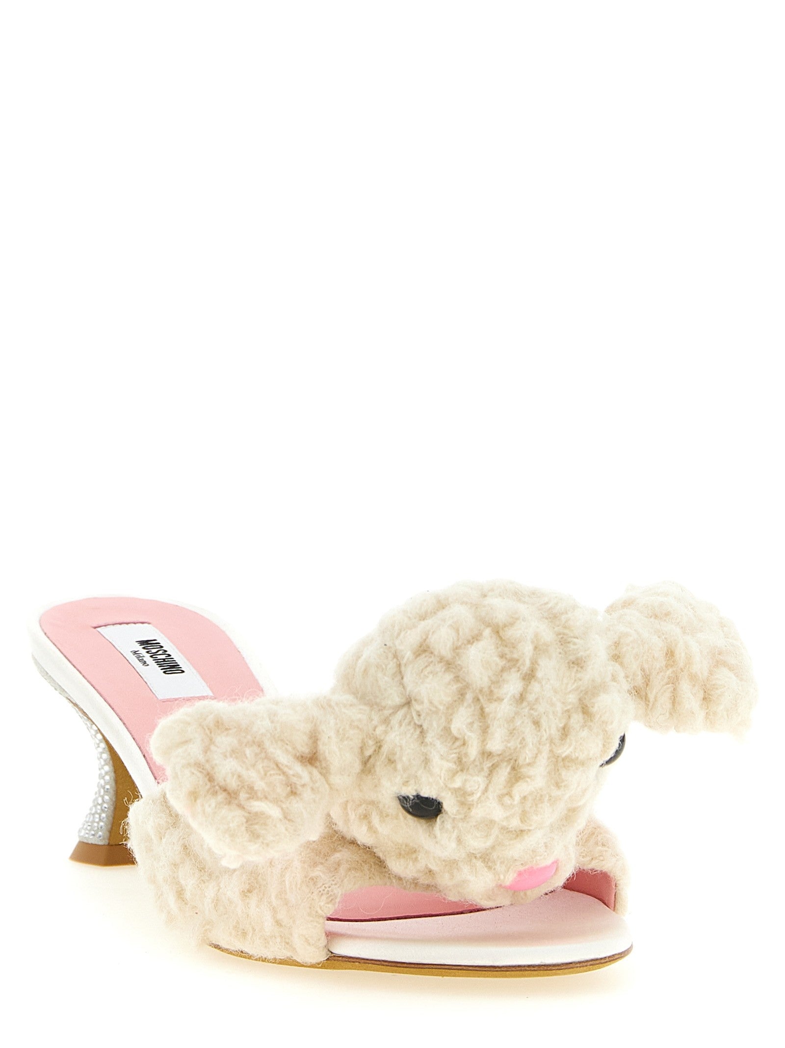 Moschino Sheep Mules White