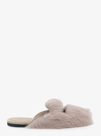 Dolce &amp; Gabbana Women's Sheepskin and Suede Sandals Grey