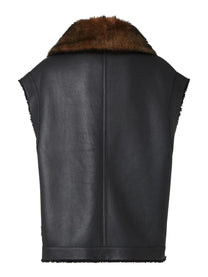 Fendi Women's Sheepskin Fur Vest Black