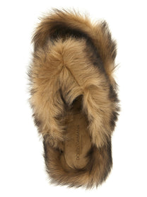 Dolce &amp; Gabbana Sheepskin Sandals Brown