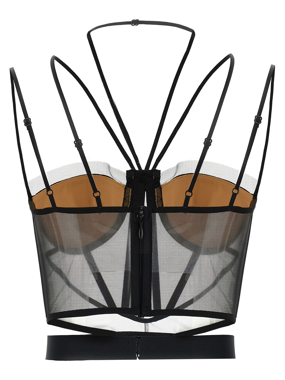 Nensi Dojaka Sheer Corset Top Black