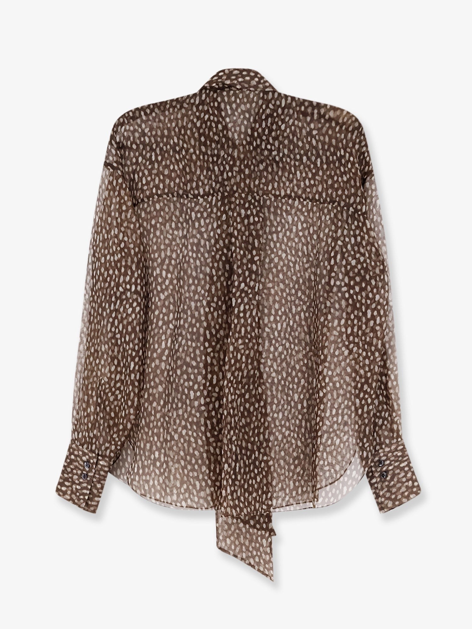 Brunello Cucinelli Women's Sheer Silk Shirt Brown