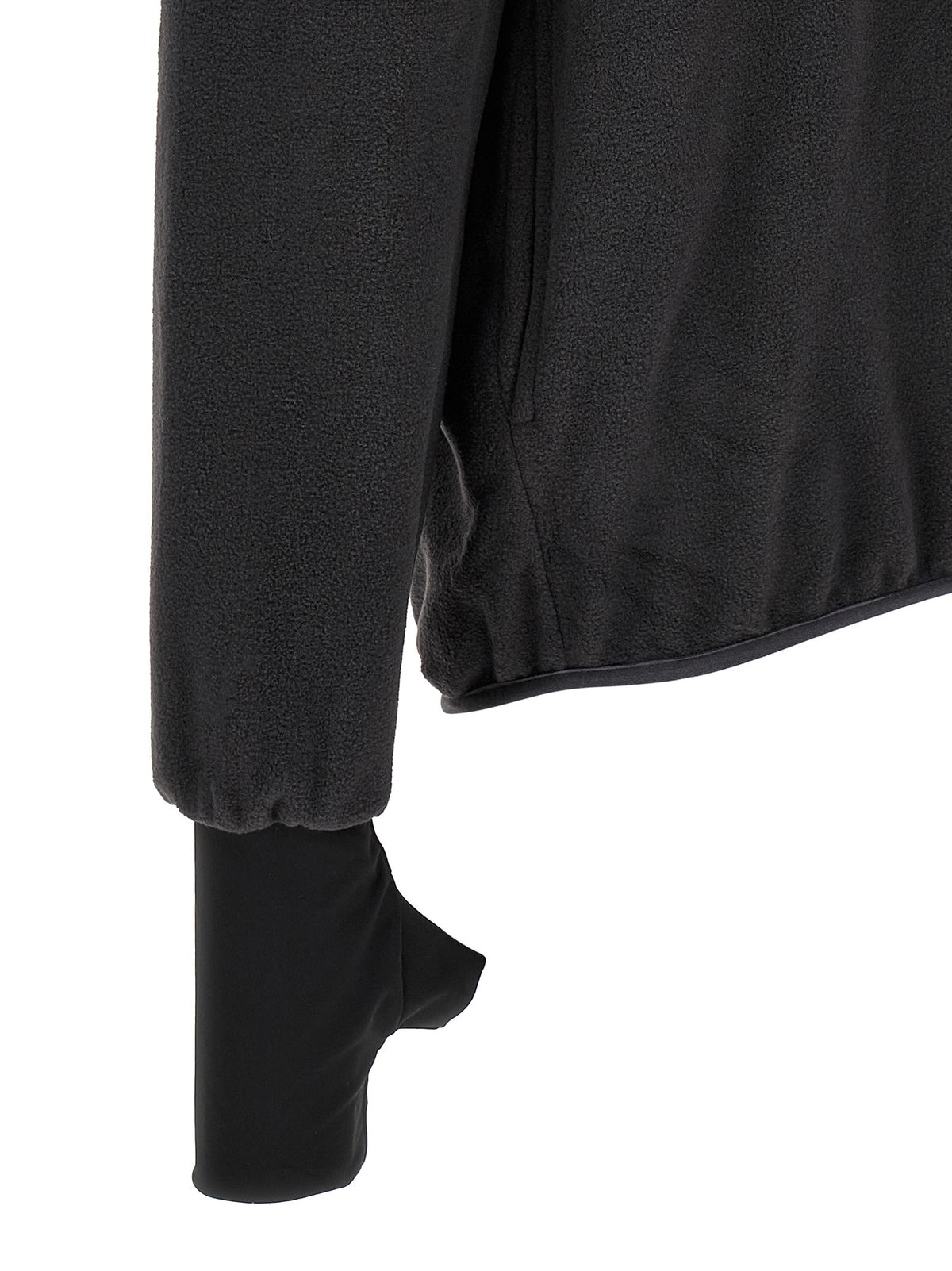 Entire Studios Shell Fleece Pullover Fleece Sweatshirt Black, view 4