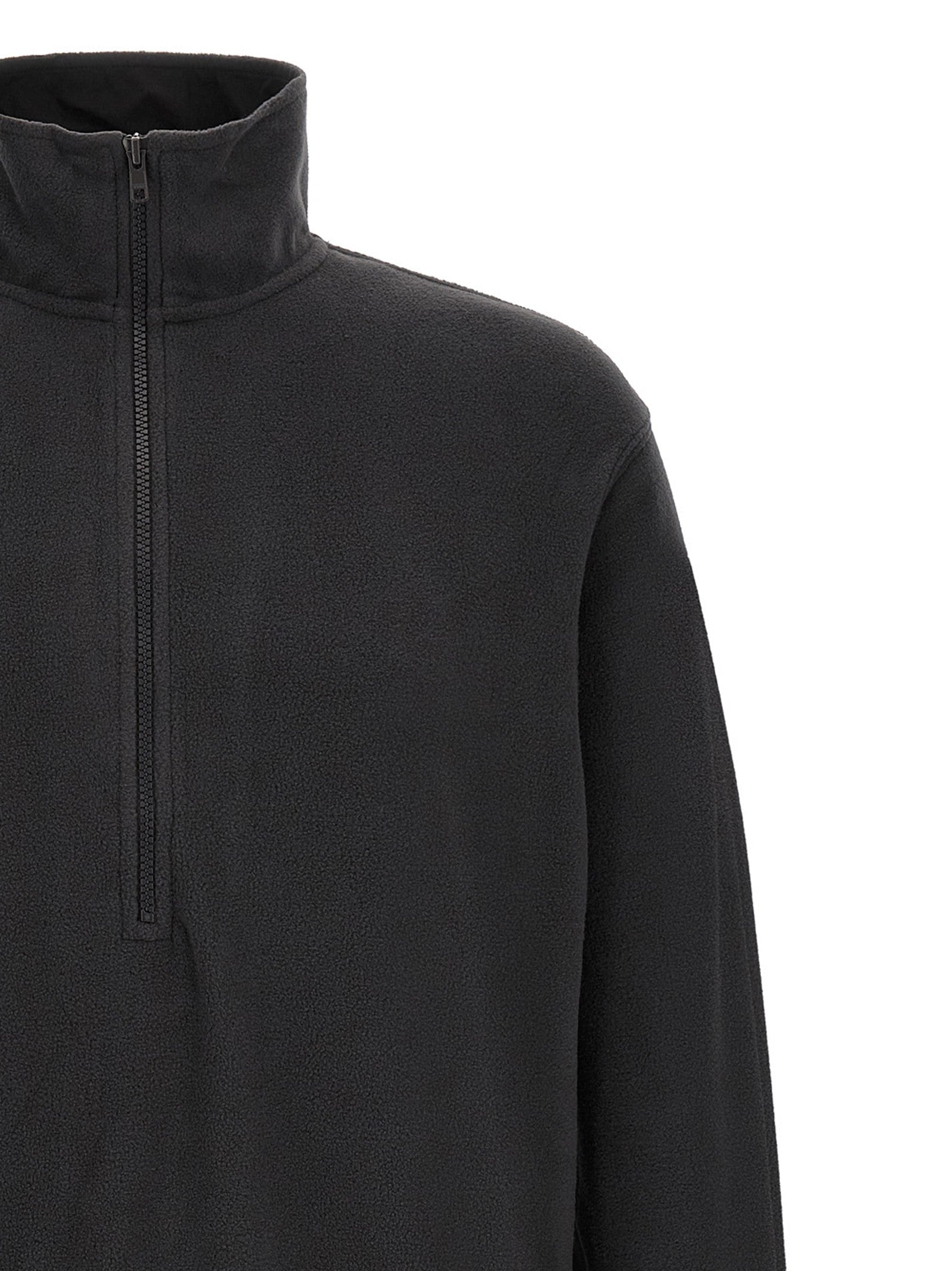 Entire Studios Shell Fleece Pullover Fleece Sweatshirt Black