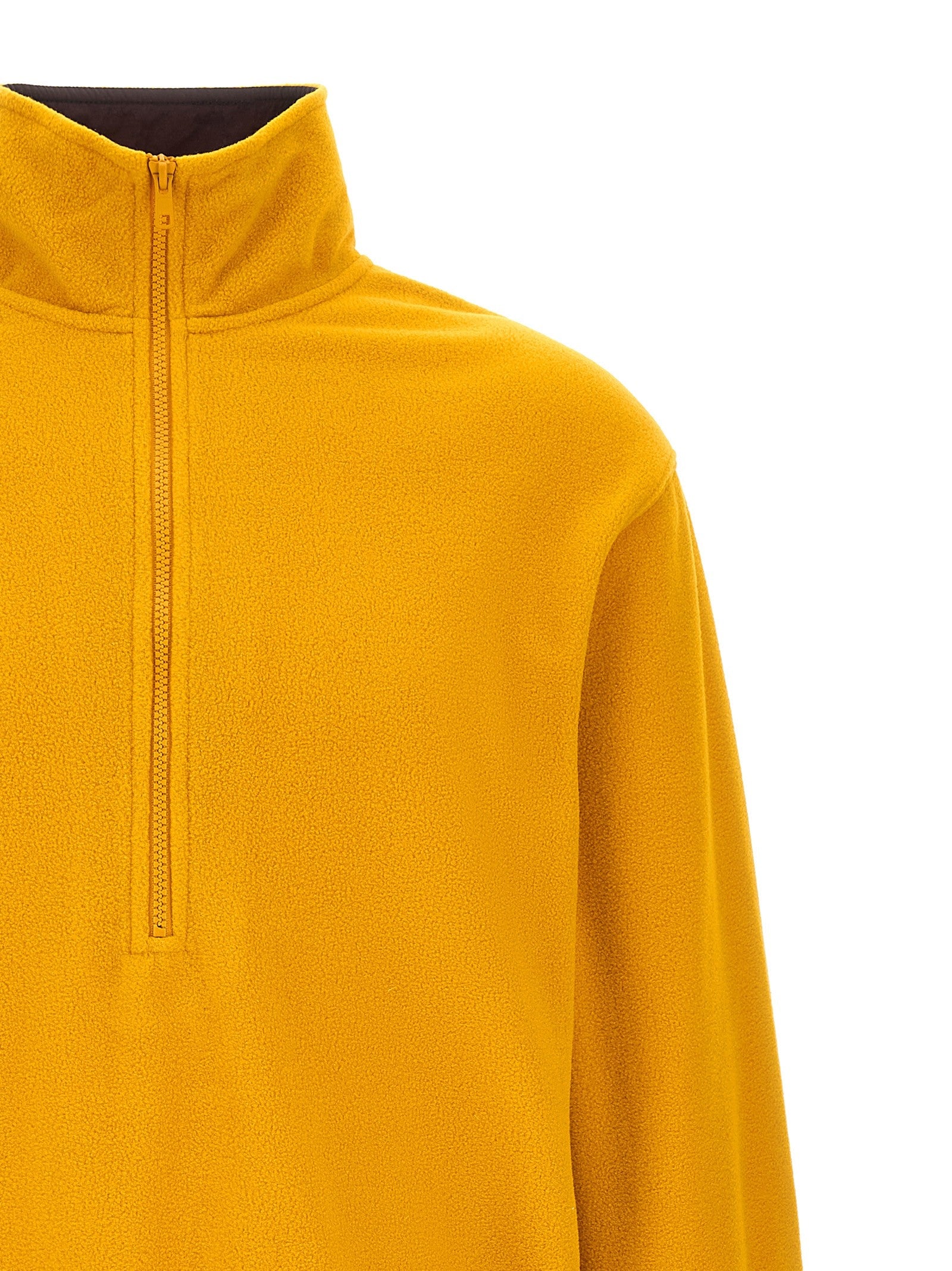 Entire Studios Shell Fleece Pullover Fleece Sweatshirt Yellow