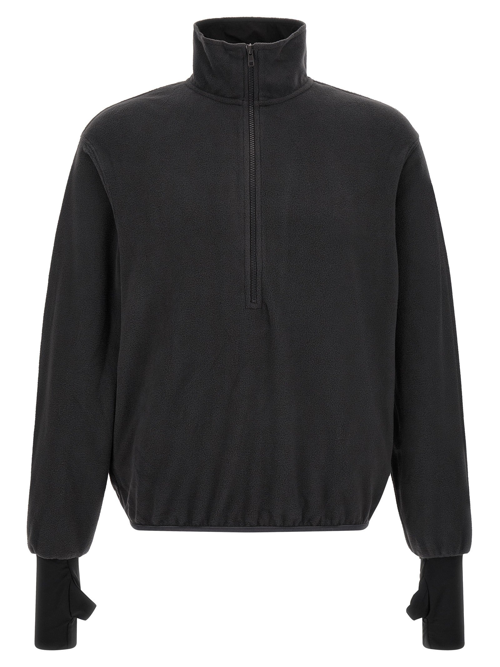 Entire Studios Shell Fleece Pullover Fleece Sweatshirt Black