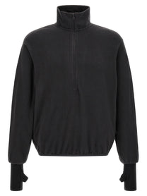 Entire Studios Shell Fleece Pullover Fleece Sweatshirt Black