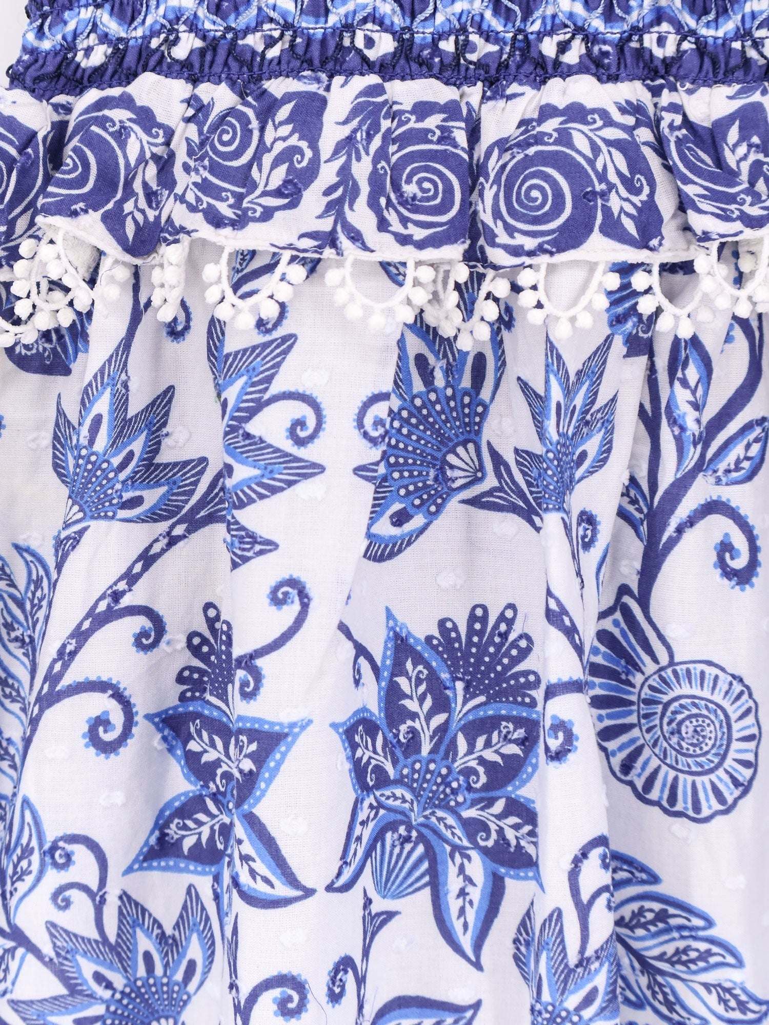 Farm Rio Women's Shell Garden Cotton Long Dress White Farm Rio