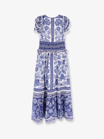 Farm Rio Women's Shell Garden Cotton Long Dress White Farm Rio