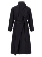 ISSEY MIYAKE Shell Trench Coat Black