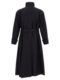 ISSEY MIYAKE Shell Trench Coat Black