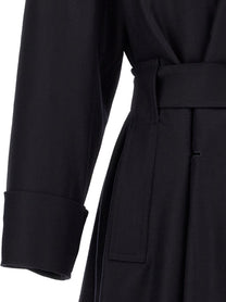 ISSEY MIYAKE Shell Trench Coat Black