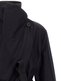 ISSEY MIYAKE Shell Trench Coat Black