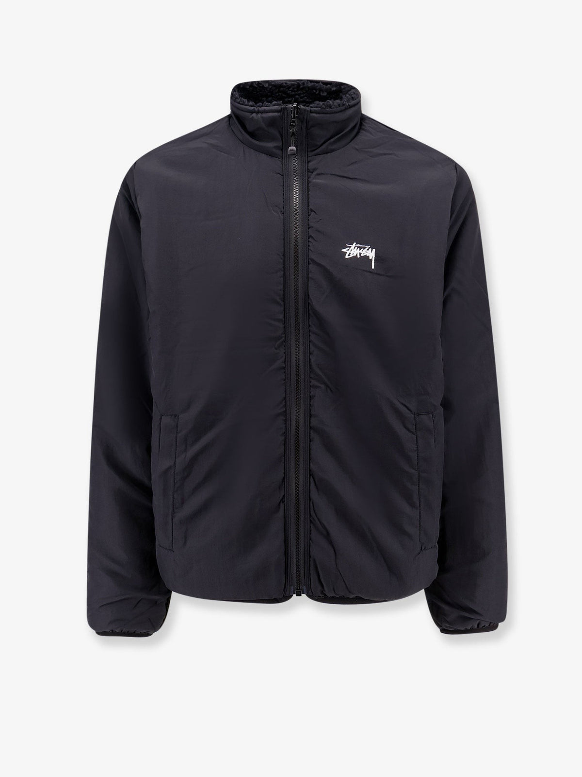 Stussy Men's Sherpa and Nylon Reversible Jacket Black