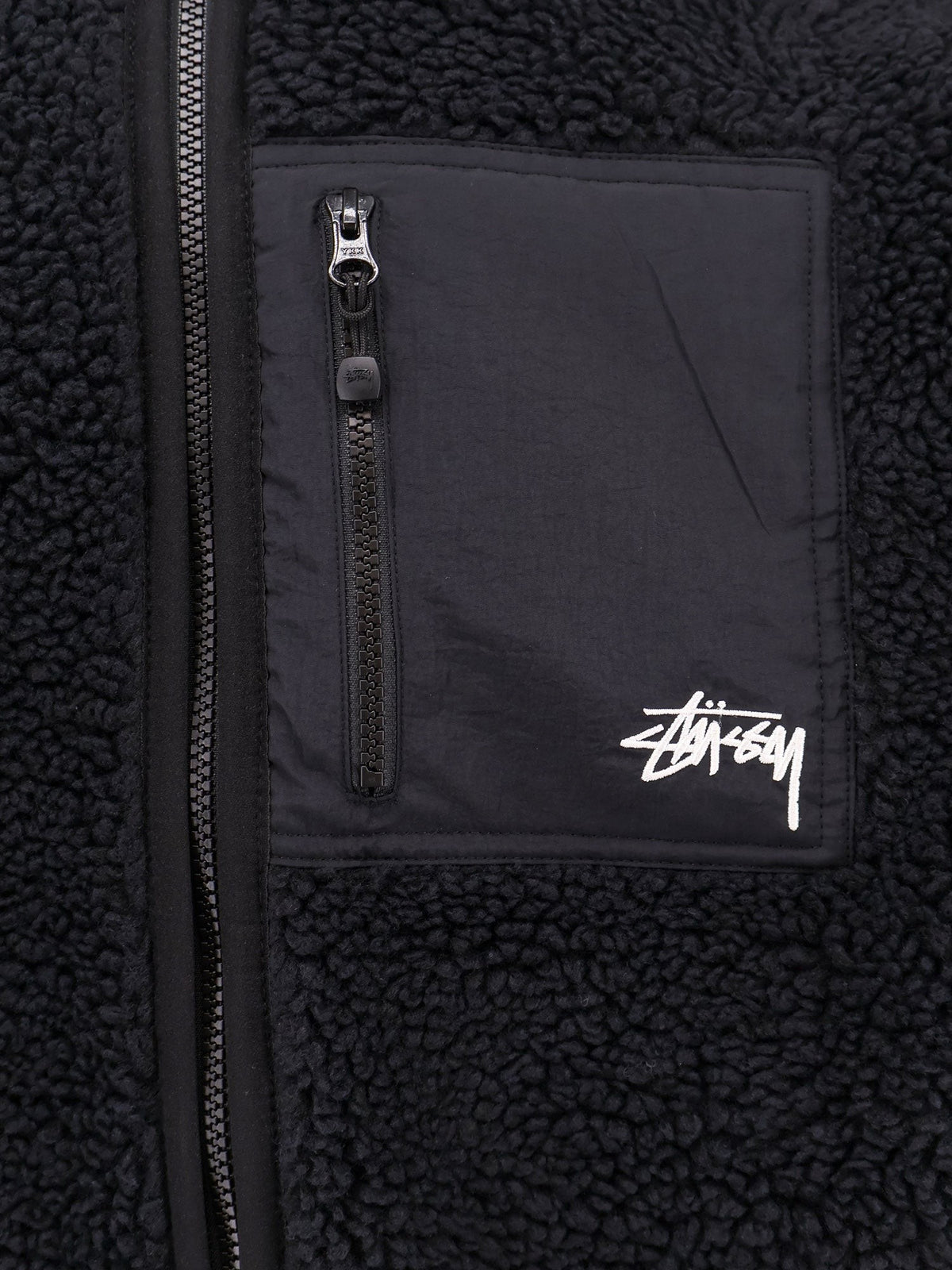 Stussy Men's Sherpa and Nylon Reversible Jacket Black