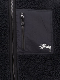 Stussy Men's Sherpa and Nylon Reversible Jacket Black